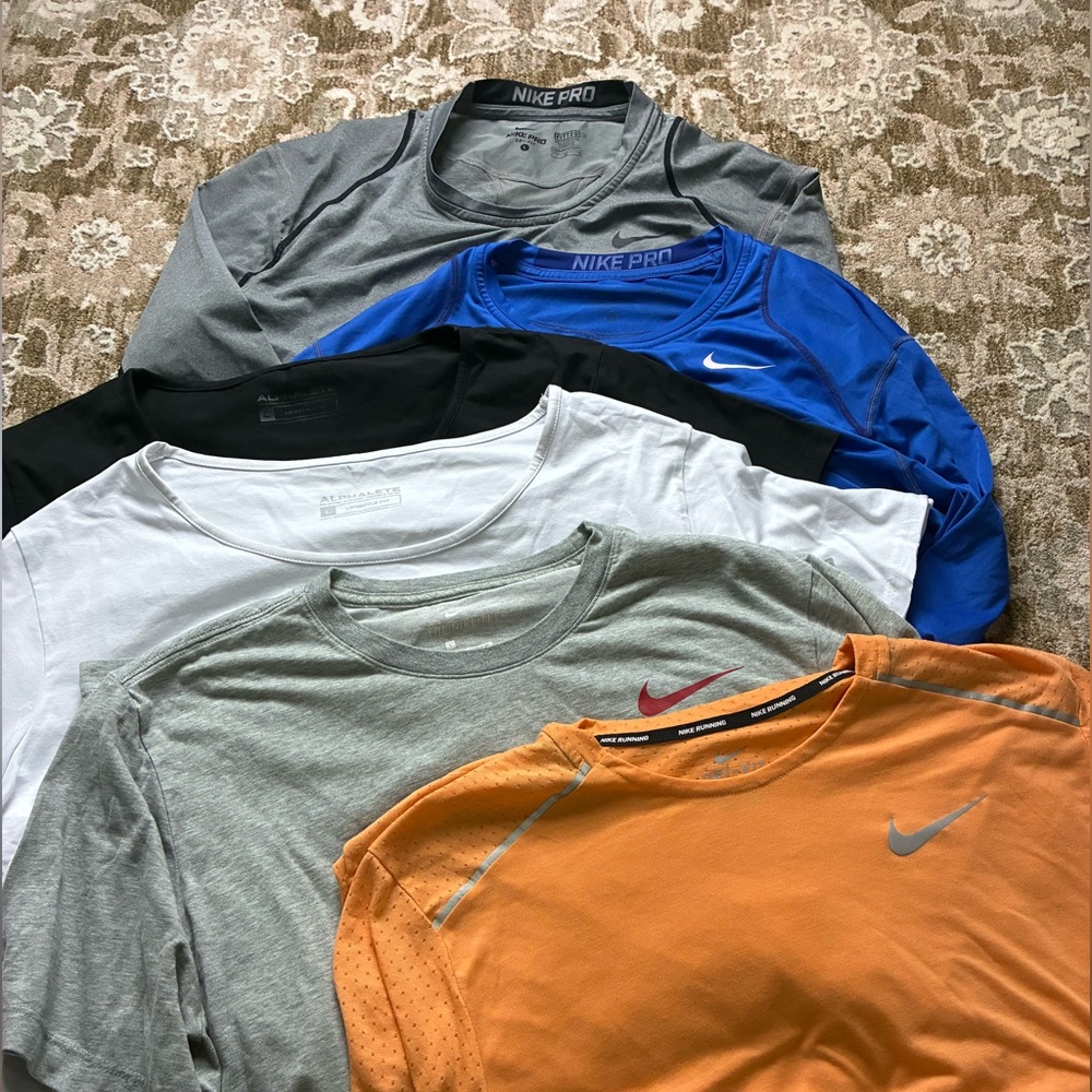 Men’s Nike & Alphalete Workout Bundle (Size L) – 7 Tops – NWT Alphalete